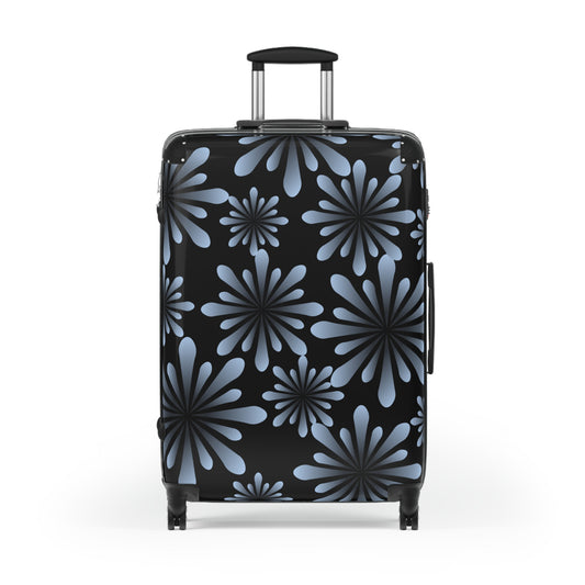 Black Flower Suitcase